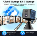 4K Overvågningskamera 5GHz WiFi Mini-kamera, Nattesyn, Bevægelsessensor, Lang batteritid, Fjernvisning