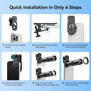 APEXEL 10X Tele-Macro Pro Dual Lens 2-in-1, Portable Clip-On Telephoto Macro Lens for Smartphones,