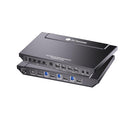 AV Access 4K USB-C & HDMI KVM Switch 4 pc'er 1 skærm, 60W opladning til bærbar computer