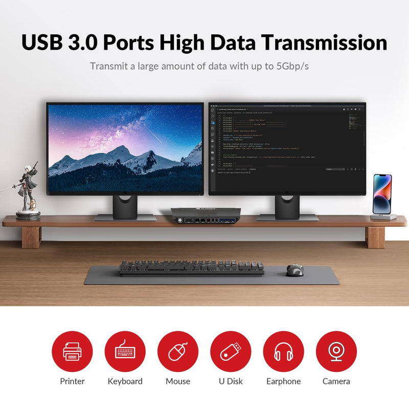 AV Access 8K DisplayPort KVM-switch til to computere til to skærme