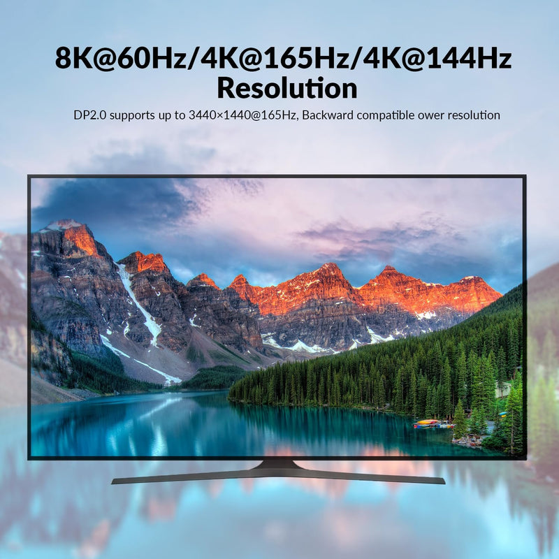 AV Access 8K DisplayPort KVM-switch til to computere til to skærme