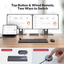 AV Access iDock P10 Dockingstation og KVM-switch 2 til 2, Dual Monitor til Laptop & Desktop, 65W opladning af bærbar computer, Ethernet, EDID, 4K@60Hz, 4xUSB-A, 1xUSB-C, Lyd, SD