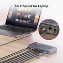 AV Access iDock P10 Dockingstation og KVM-switch 2 til 2, Dual Monitor til Laptop & Desktop, 65W opladning af bærbar computer, Ethernet, EDID, 4K@60Hz, 4xUSB-A, 1xUSB-C, Lyd, SD