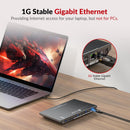 AV Access iDock B30 Dockingstation og KVM-switch 3 til 2, Dual 4K Monitor til laptop + 2st Desktop-PC'er, 4K@60Hz, 5xUSB-A, 1G Ethernet, 65W opladning til laptop, Lyd/Mikrofon, EDID