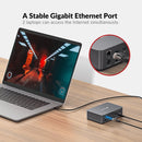 AV Access-dockingstation og KVM-switch 2 til 2 USB-C til HDMI, 4K60Hz, 6x USB-A, 1x USB-C PD 100W, 1x 3,5 mm AUX, 1x SD-kortlæser, 2x60W PD