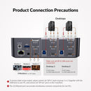 AV Access-dockingstation og KVM-switch 2 til 3 DP til DP, 8K60Hz, 5x USB-A, 1x USB-C PD, 3,5 mm AUX, SD-kortslot og 1 Gbps ethernet
