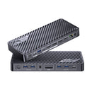 AV Access iDock B10 USB-C KVM-Switch Dockningsstation 2 til 2 for 1 Bærbar & 1 Stationær, 8K@60Hz Dobbelt Skærm, 100W Opladning, USB 3.2, 1G Ethernet