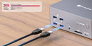 AV Access iDock B23 8K KVM-switch dockingstation 2 til 3, stationær + bærbar computer til tre skærme, (100W PD), 12-i-1, 8K@60Hz/4K@165Hz/1440P@240Hz