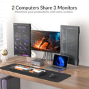 AV Access iDock B23 8K KVM-switch dockingstation 2 til 3, stationær + bærbar computer til tre skærme, (100W PD), 12-i-1, 8K@60Hz/4K@165Hz/1440P@240Hz