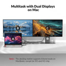 AV Access iDock M10 USB-C KVM-Switch Dockningsstation 2 til 2 for MacBook, Dual 4K HDMI Skærme, 1x Laptop + 1x PC, 100W Opladning