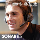 Accutone Sonar 85 Bluetooth Wireless Headset with mic Bluetooth Headset with Active Noise Cancelling