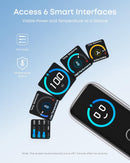 Anker Oplader 100W USB-C Ultra-kompakt 3-ports GaN-hurtigoplader til stikkontakt med smart display og touchstyring