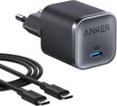Anker Nano 45W USB-C Hurtigoplader til iPhone, MacBook, iPad, Samsung Galaxy inkl. 1,8 m kabel