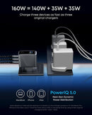 Anker Prime 160W USB C Charger, 3-Port GaN, Smart Display, Touch Control | Compact Laptop Charger, Ultra Fast 140W Charging at 1 Port, for MacBook Pro