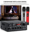 Bluetooth 5,0 stereoforstærkeren 60 + 60W RMS forstærker 2 mikrofonindgang digital audio karaoke