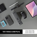 CalDigit TS5 Plus - 20 Porte Thunderbolt 5 Dockningsstation, 140W Opladning, 3X 80Gb/s Thunderbolt 5, 10x 10Gb/s USB Porte
