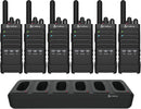 Cobra PX650 Professional Walkie Talkies 6-Pack Rechargeable PMR446 Corporate Radios Dustproof and Splash Proof (IP54)