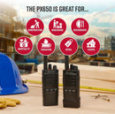 Cobra PX650 Professional Walkie Talkies 6-Pack Rechargeable PMR446 Corporate Radios Dustproof and Splash Proof (IP54)
