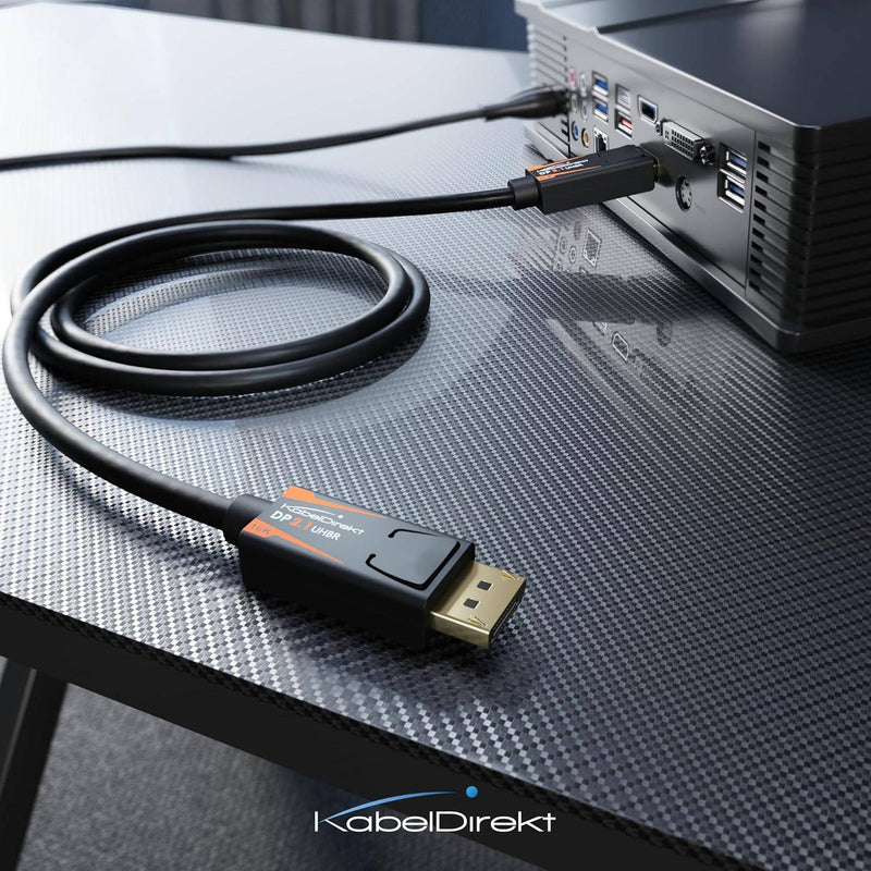 Displayport 2.1 kabel 5m DP80 UHBR20 80Gbps 16/10/8K60Hz 4K165/144Hz DSC1.2a HDR HDCP2.2 FreeSync G-Sync