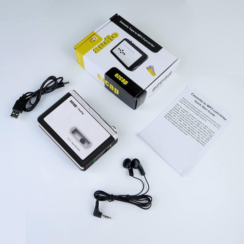 Ezcap Cassette til MP3 Converter Digital Cassette Player Konverterer bånd til MP3 til USB Flash Drive Ingen computer påkrævet