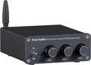 Fosi Audio Bluetooth 5.0 & R/L forstærker 100W x 2 med volumen, bas og diskant kontrol, sort
