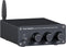 Fosi Audio Bluetooth 5.0 & R/L forstærker 100W x 2 med volumen, bas og diskant kontrol, sort