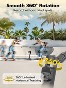 Håndholdt 3-akset anti-rystelse gimbal-stabilisator til iPhone AI-sporingsmodul med fill-light Gestusstyring og one-tap stativfrigørelse Indbygget forlængerstang