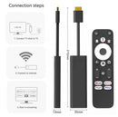 Google Certificeret TV-stick 4K HDR Android TV 14 WiFi Play Store understøttelse for Netflix, YouTube, Disney+