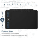 GAOMON Grafisk Tegneplade 12" med 8 genvejsknapper & 13 multimedieknapper