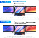 Laptop Screen Extender Ultra Thin Lightweight 14" FHD 1080P IPS Dual Screen