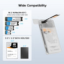 MAIWO 2,5" SATA HDD, SSD & M.2 NVMe kabinet 10Gbps