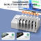 MAIWO 6x HDD klonings- og dockingstation, 2,5"/3,5" SATA HDD, USB-C 3.0 5Gbps