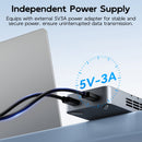 Maiwo K2042P3 Dual Bay RAID-kabinet til M.2 NVMe/SATA SSD med kloning, RAID 0 og RAID 1, USB-C 3.2 Gen2x2 20Gbps