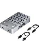 Maiwo K2042P3 Dual Bay RAID-kabinet til M.2 NVMe/SATA SSD med kloning, RAID 0 og RAID 1, USB-C 3.2 Gen2x2 20Gbps