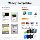 MAIWO 2-bay SATA RAID kabinet til 3,5" HDD, lynhurtig 5Gbps, RAID 1/0/JBOD, 2x30TB