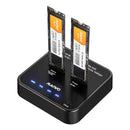 Maiwo K3016AN NVMe-kloner M.2-duplicator til PCIe NVMe M-Key SSD, 16Gbps kloningshastighed, adgang til to SSD'er samtidigt