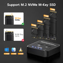 Maiwo K3016AN NVMe-kloner M.2-duplicator til PCIe NVMe M-Key SSD, 16Gbps kloningshastighed, adgang til to SSD'er samtidigt
