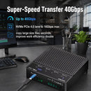 Maiwo K2054PE Quad Bay USB4.0 NVMe-kabinet 40Gbps, All-in-one