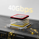 Maiwo 4-slot M.2 NVMe SSD dockingstation med kloningsfunktion, USB 4.0 Type-C 40Gbps