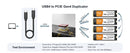 Maiwo 4-slot M.2 NVMe SSD dockingstation med kloningsfunktion, USB 4.0 Type-C 40Gbps