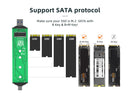 Maiwo K1683L Eksternt kabinet M.2 SATA SSD til USB og USB A B C 5Gbps-Key og Key B & M UASP 2280 2260 2242 2230 Aluminimum