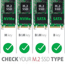 Maiwo K1687P2 M.2 SATA & NVMe SSD combo til USB3.1 GEN2 10Gbps ekstern kabinet aluminium