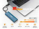 Maiwo K1690 M.2 SATA & NVMe SSD combo til USB3.2 Gen2 10 Gbps eksternt kabinet skrueløst design aluminium