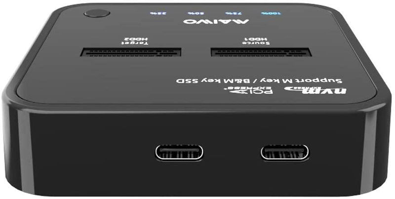 Maiwo K3016P dockingstation til disk kloning af NVMe SSD 1: 1 10 Gbps M-Key og Key B + M