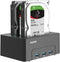 Maiwo K3082H USB 3.1 GEN1 5Gbps dockingstation 2st 2,5-3,5 SATA-harddisk SSD 2x16TB med understøttelse af UASP 3xUSB3.1 hub