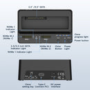 Maiwo Triple Bay HDD Clone-kabinet til 2× SSD NVMe M.2 og 1× SATA HDD