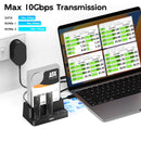 Maiwo Triple Bay HDD Clone-kabinet til 2× SSD NVMe M.2 og 1× SATA HDD