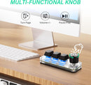 NÖRDIC Programmerbart Mini-tastatur, 3 Taster + 1 Multifunktionsknap, Mekanisk Gaming-tastatur med RGB, Kompatibelt med macOS/Windows