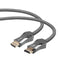 NORDIC CERTIFICEREDE KABLER 2m Ultra High Speed HDMI 2.1 8K 60Hz 4K 120Hz 48Gbps Dynamic HDR eARC VRR Nylon flettet kabel forgyldt