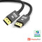 NORDIC CERTIFICEREDE KABLER 2m VESA Certified nylon flettet Displayport 2.1 kabel DP40 UHBR10 40Gbps 8K60H 4K144Hz